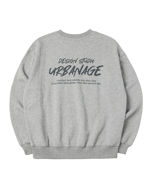 URBANAGE(アーバンエイジ)の「DESIGN STUDIO ロゴ オーバーサイズ スウェット_メランジグレー(スウェット・レディース・その他・MEDIUM/LARGE)」の2枚目の写真