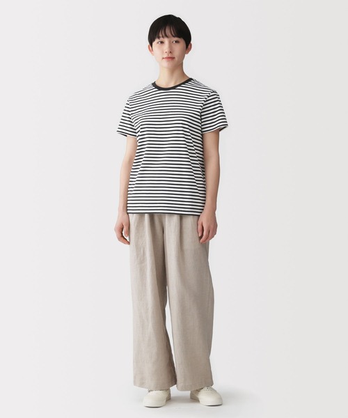 無印良品(ムジルシリョウヒン)の「婦人 天竺編みクルーネック半袖Tシャツ(Tシャツ/カットソー・レディース・ブラック/ライトオレンジ系/グレー/ブルー系/ブラック系/オレンジ系/ブラック系1/ホワイト・S/M/L/XL)」の19枚目の写真