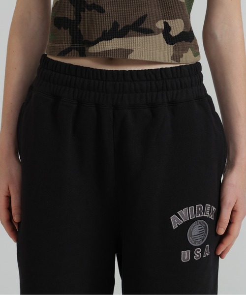 AVIREX(アヴィレックス)の「《直営店限定》VARSITY FLAG HARF PANTS(スウェットパンツ・レディース・オフホワイト/ブラック・M/S)」の8枚目の写真