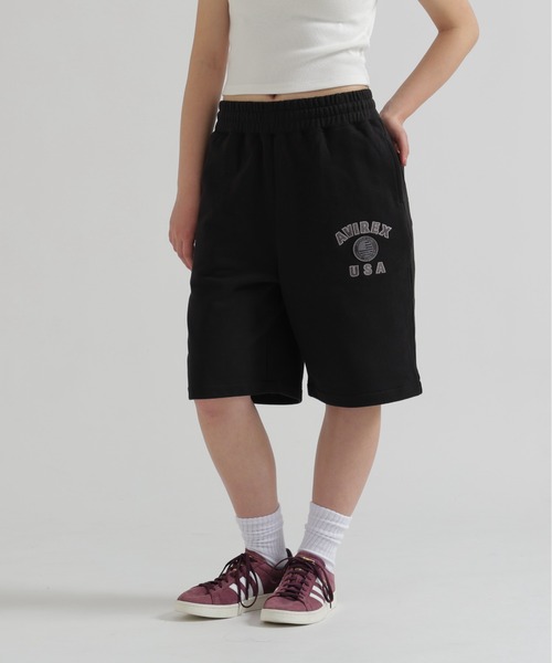 AVIREX(アヴィレックス)の「《直営店限定》VARSITY FLAG HARF PANTS(スウェットパンツ・レディース・オフホワイト/ブラック・M/S)」の11枚目の写真