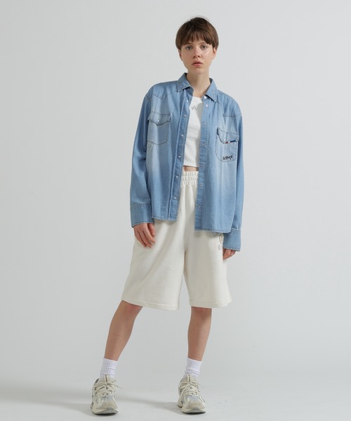 AVIREX(アヴィレックス)の「《直営店限定》VARSITY FLAG HARF PANTS(スウェットパンツ・レディース・オフホワイト/ブラック・M/S)」の22枚目の写真
