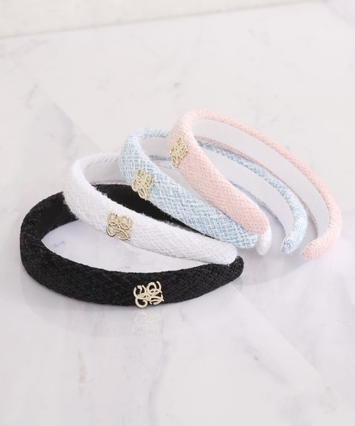 one after another NICE CLAUP(ワンアフターアナザーナイスクラップ)の「【Eliane Collection】ロゴカチューシャ(カチューシャ・レディース・サックスブルー/ピンク/ブラック/アイボリー・FREE)」の9枚目の写真