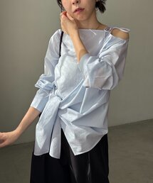 CAPRICIEUX LE'MAGE | アシメリボンブラウス(シャツ/ブラウス)