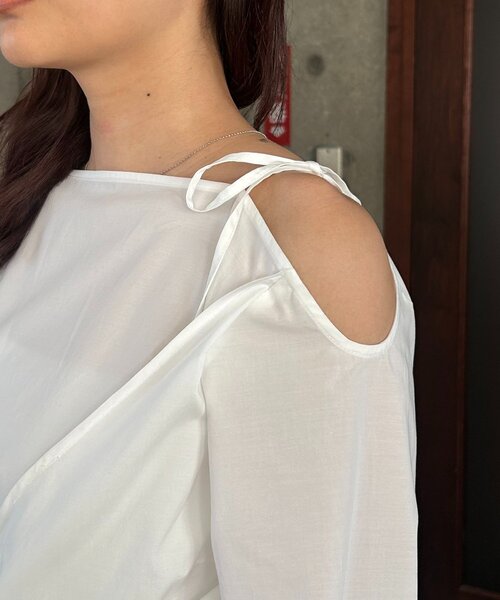 CAPRICIEUX LE'MAGE（カプリシューレマージュ）の「アシメリボンブラウス（シャツ/ブラウス・レディース・ホワイト/ブルー・FREE）」の22枚目の写真