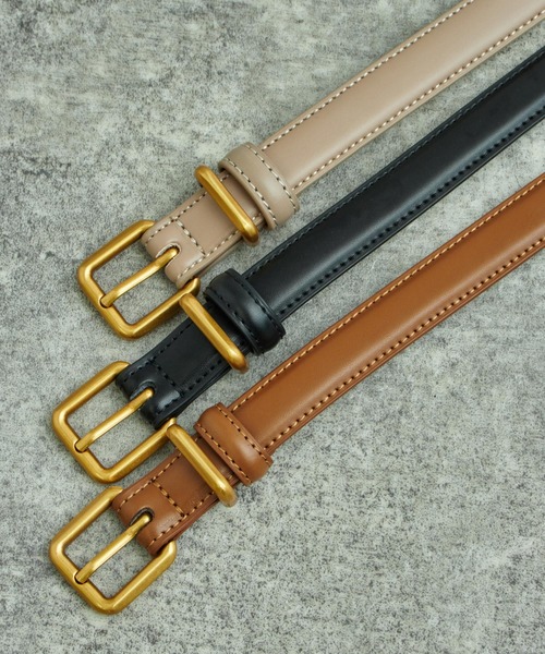 ANAP（アナップ）の「レザーデザイン 細ベルト（ベルト・レディース・ブラウン/ベージュ/ブラック・F）」の9枚目の写真
