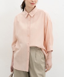 Honeys | 【ハニさら・接触冷感】7分袖ゆるシャツ(シャツ/ブラウス)