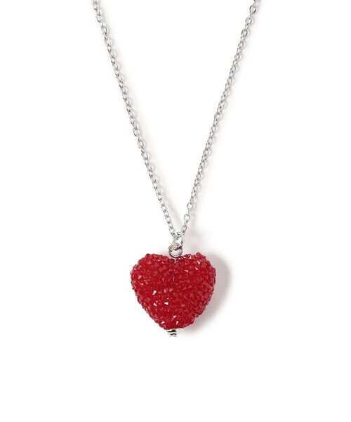 BEAMS HEART(ビームスハート)の「粒ハート ネックレス(リング・レディース・その他/レッド・ONE SIZE)」の2枚目の写真