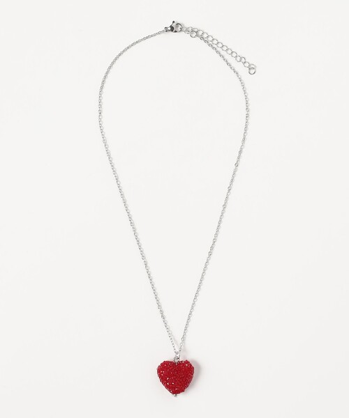 BEAMS HEART(ビームスハート)の「粒ハート ネックレス(リング・レディース・その他/レッド・ONE SIZE)」の3枚目の写真