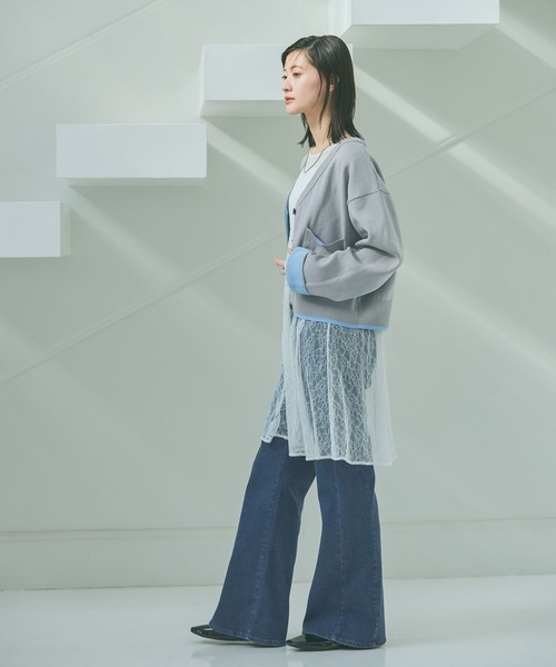 LAKOLE（ラコレ）の「刺繍レースミニワンピース / 663174（ワンピース・レディース・オフホワイト/ブラック・FREE）」の4枚目の写真