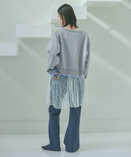 LAKOLE（ラコレ）の「刺繍レースミニワンピース / 663174（ワンピース・レディース・オフホワイト/ブラック・FREE）」の5枚目の写真