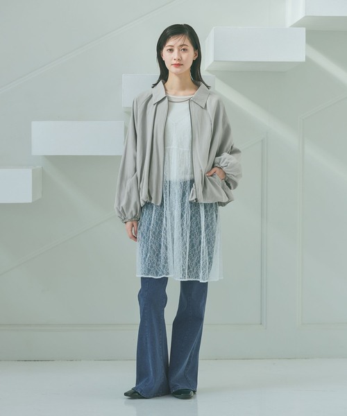 LAKOLE（ラコレ）の「刺繍レースミニワンピース / 663174（ワンピース・レディース・オフホワイト/ブラック・FREE）」の6枚目の写真