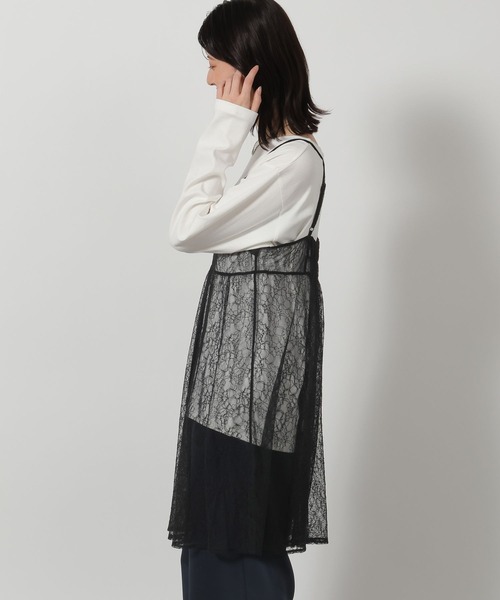 LAKOLE（ラコレ）の「刺繍レースミニワンピース / 663174（ワンピース・レディース・オフホワイト/ブラック・FREE）」の13枚目の写真