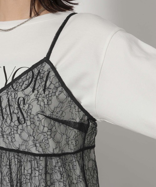 LAKOLE（ラコレ）の「刺繍レースミニワンピース / 663174（ワンピース・レディース・オフホワイト/ブラック・FREE）」の9枚目の写真