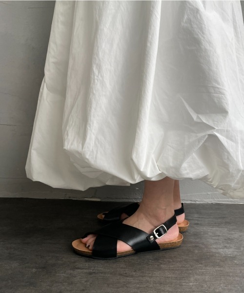 PLAKTON（プラクトン）の「【WEB先行予約】[PLAKTON/プラクトン] 別注 バックベルトサンダル（サンダル・レディース・ブラック/ベージュ・38/37/36）」の6枚目の写真