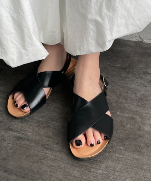 PLAKTON（プラクトン）の「【WEB先行予約】[PLAKTON/プラクトン] 別注 バックベルトサンダル（サンダル・レディース・ブラック/ベージュ・38/37/36）」の8枚目の写真