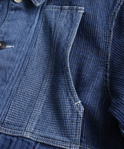 FDMTL（ファンダメンタル）の「FDMTL/ファンダメンタル/JK31U COVERALL JACKET 3YR WASH（カバーオール・メンズ・インディゴブルー・4/3/2）」の4枚目の写真