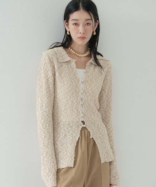 GALLEST（ギャレスト）の「ブークレポロニット（ニット/セーター・レディース・ライトグレー系8/ライトグリーン系/ベージュ系その他7・38）」の2枚目の写真