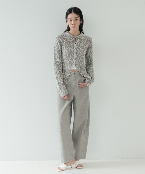 GALLEST（ギャレスト）の「ブークレポロニット（ニット/セーター・レディース・ライトグレー系8/ライトグリーン系/ベージュ系その他7・38）」の5枚目の写真