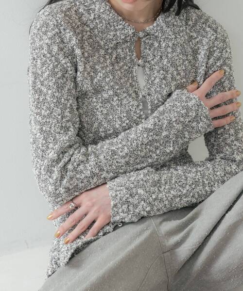 GALLEST（ギャレスト）の「ブークレポロニット（ニット/セーター・レディース・ライトグレー系8/ライトグリーン系/ベージュ系その他7・38）」の7枚目の写真