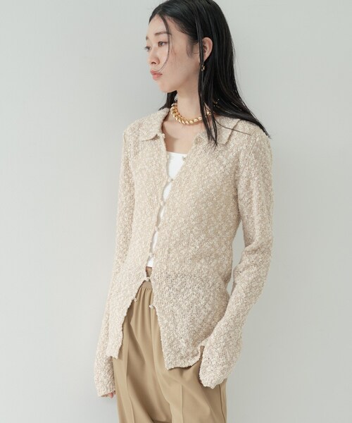 GALLEST（ギャレスト）の「ブークレポロニット（ニット/セーター・レディース・ライトグレー系8/ライトグリーン系/ベージュ系その他7・38）」の11枚目の写真