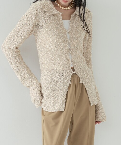 GALLEST（ギャレスト）の「ブークレポロニット（ニット/セーター・レディース・ライトグレー系8/ライトグリーン系/ベージュ系その他7・38）」の12枚目の写真