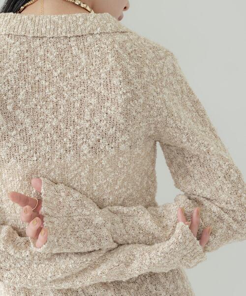 GALLEST（ギャレスト）の「ブークレポロニット（ニット/セーター・レディース・ライトグレー系8/ライトグリーン系/ベージュ系その他7・38）」の14枚目の写真