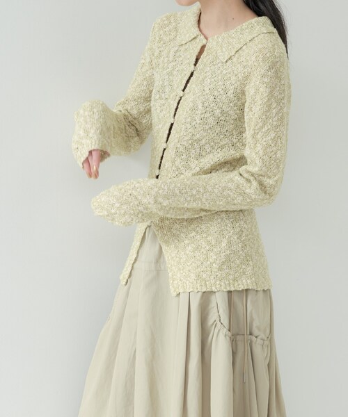 GALLEST（ギャレスト）の「ブークレポロニット（ニット/セーター・レディース・ライトグレー系8/ライトグリーン系/ベージュ系その他7・38）」の19枚目の写真