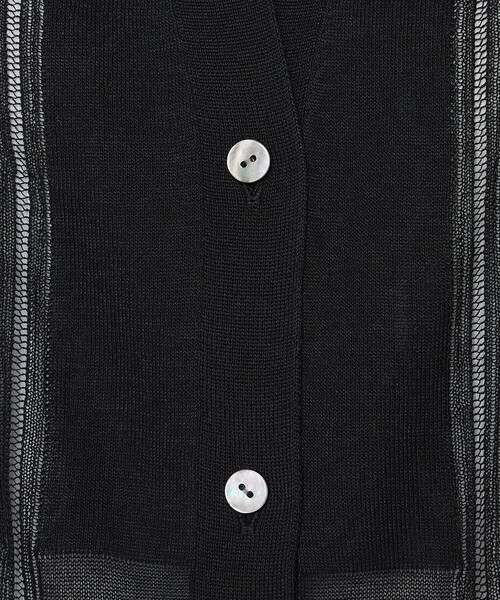 Gabardine K.T(ギャバジンケーティー)の「シャイニーシアーヤーン シアーロングカーデ(カーディガン/ボレロ・レディース・ダークブラウン/ブラック・9号)」の18枚目の写真