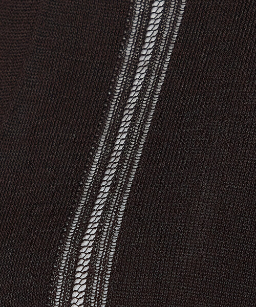 Gabardine K.T(ギャバジンケーティー)の「シャイニーシアーヤーン シアーロングカーデ(カーディガン/ボレロ・レディース・ダークブラウン/ブラック・9号)」の20枚目の写真