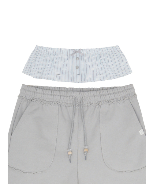 TUOMIO（トゥオミオ）の「DETACHABLE BERMUDA SWEATPANTS [GREY]（スウェットパンツ・レディース・その他・F）」の6枚目の写真