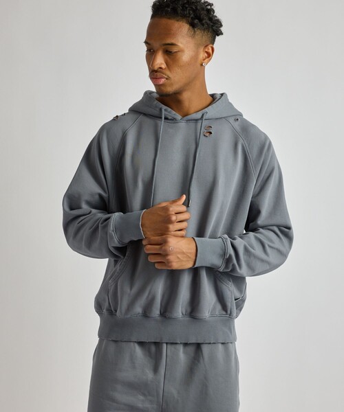 Saturdays NYC（サタデーズ ニューヨークシティ ）の「Warren Super Vintage Relaxed Hoodie（パーカー・メンズ・サックスブルー/スミクロ・XL/S/M/L）」の5枚目の写真