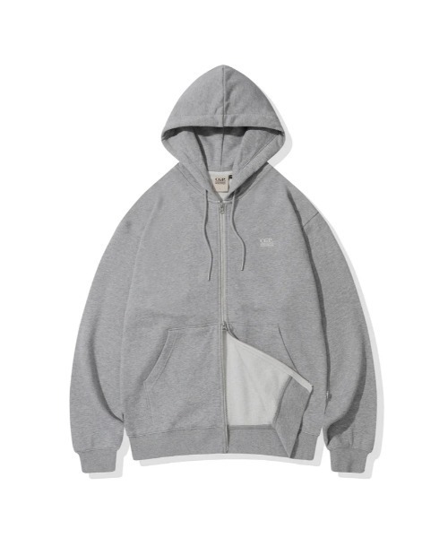 codegraphy（コードグラフィー）の「Square Logo Hooded Zip-up CBEBUTC030（パーカー・メンズ・ダークグレー/Black・LARGE/MEDIUM/SMALL）」の2枚目の写真