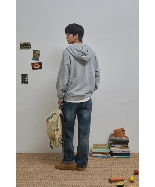 codegraphy（コードグラフィー）の「Square Logo Hooded Zip-up CBEBUTC030（パーカー・メンズ・ダークグレー/Black・LARGE/MEDIUM/SMALL）」の5枚目の写真