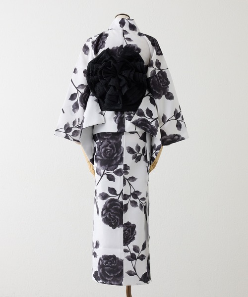 one after another NICE CLAUP（ワンアフターアナザーナイスクラップ）の「【1人で着られる】セパレート浴衣 / 浴衣+作り帯セット【接触冷感/吸水速乾】（浴衣・レディース・ホワイト系その他・FREE）」の3枚目の写真