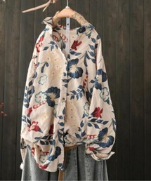 CHUL（チュル）の「ヴィンテージフラワーゆるシルエットシャツ（シャツ/ブラウス）」