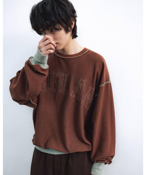 ANGLAN（アングラン）の「Palette Applique Sweat Shirt - Brown（スウェット・メンズ・その他・ONE SIZE）」の6枚目の写真