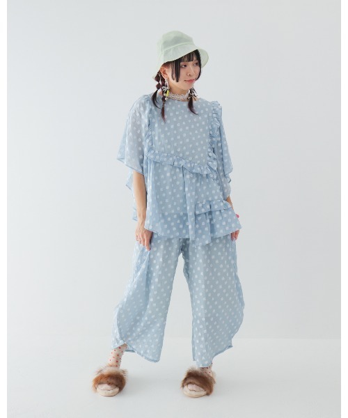 unica(ユニカ)の「alphabetオーガンジーまんまるパンツ laides(その他パンツ・レディース・ブラック/オフホワイト/サックスブルー・F)」の20枚目の写真