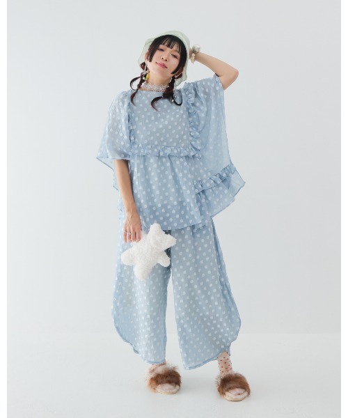 unica(ユニカ)の「alphabetオーガンジーまんまるパンツ laides(その他パンツ・レディース・ブラック/オフホワイト/サックスブルー・F)」の9枚目の写真