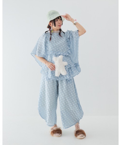 unica(ユニカ)の「alphabetオーガンジーまんまるパンツ laides(その他パンツ・レディース・ブラック/オフホワイト/サックスブルー・F)」の10枚目の写真