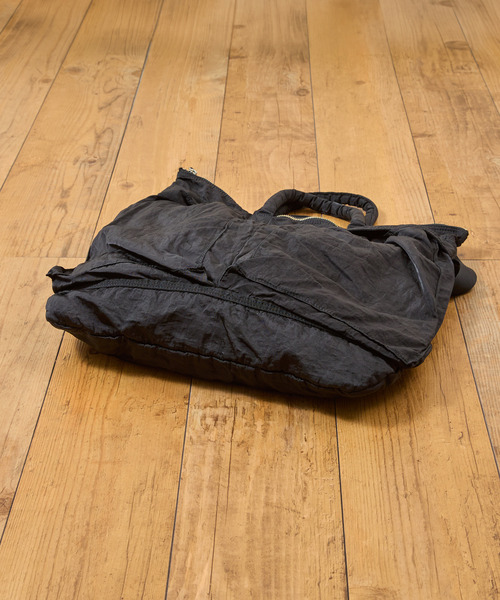 SLOW(スロウ)の「SLOW スロウ / dyed nylon-helmet shoulder bag- 製品染ナイロンショルダーバッグ 染色ナイロンヘルメットバッグ / 866S11S(ショルダーバッグ・メンズ・グレー/ブラック・FREE)」の12枚目の写真