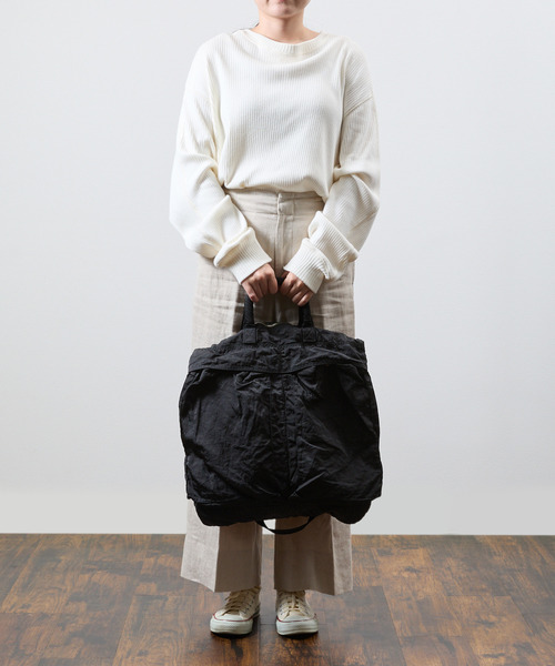 SLOW(スロウ)の「SLOW スロウ / dyed nylon-helmet shoulder bag- 製品染ナイロンショルダーバッグ 染色ナイロンヘルメットバッグ / 866S11S(ショルダーバッグ・メンズ・グレー/ブラック・FREE)」の17枚目の写真