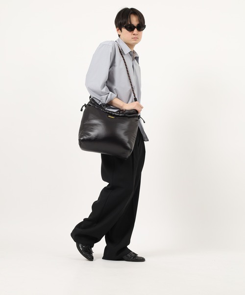 KiU(キウ)の「KiU ナイロンサテン2WAYトートBAG(トートバッグ・メンズ・ライトブルー/Black/シルバー・FREE)」の18枚目の写真