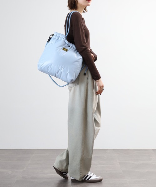 KiU(キウ)の「KiU ナイロンサテン2WAYトートBAG(トートバッグ・メンズ・ライトブルー/Black/シルバー・FREE)」の21枚目の写真