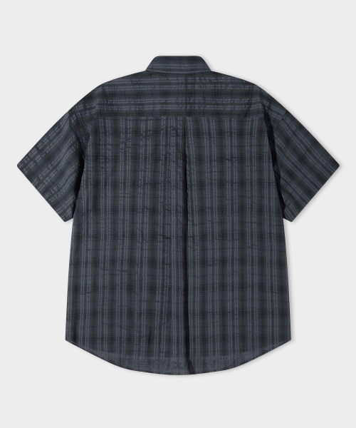 LEMAIN SECOND（リメインセカンド）の「チェックオーバーサイズ半袖シャツ[チャコール]（Tシャツ/カットソー・レディース・その他・MEDIUM/LARGE）」の20枚目の写真