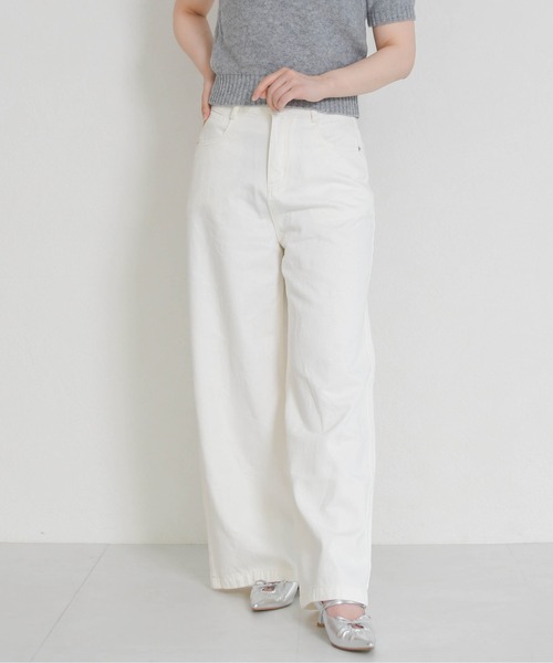 MISCH MASCH（ミッシュマッシュ）の「2026春夏新作 一部店舗限定 リボンモチーフデニムワイドパンツ（その他パンツ・レディース・ブルー/ホワイト・S/M）」の11枚目の写真