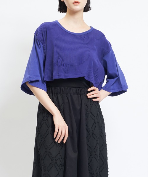 gomme(ゴム)の「リンクスドットJQ リンクスショートT(Tシャツ/カットソー・レディース・ブラック/ホワイト/パープル・MEDIUM)」の3枚目の写真