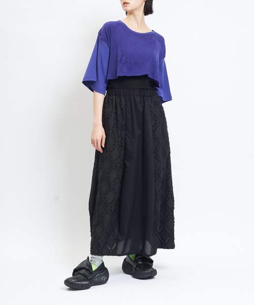 gomme(ゴム)の「リンクスドットJQ リンクスショートT(Tシャツ/カットソー・レディース・ブラック/ホワイト/パープル・MEDIUM)」の6枚目の写真