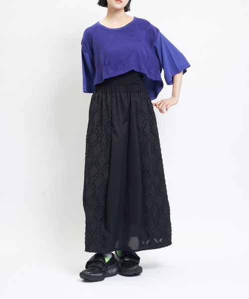 gomme(ゴム)の「リンクスドットJQ リンクスショートT(Tシャツ/カットソー・レディース・ブラック/ホワイト/パープル・MEDIUM)」の7枚目の写真
