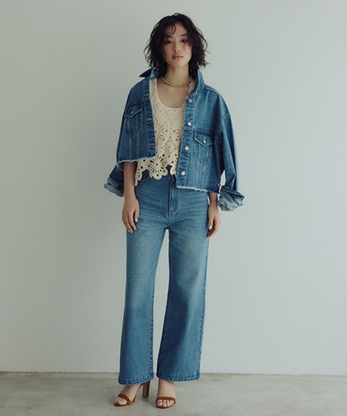 studio CLIP（スタディオクリップ）の「【daily CLIP】フラワーモチーフクロシェノースリーブ（タンクトップ・レディース・ホワイト/ブラック・FREE）」の14枚目の写真