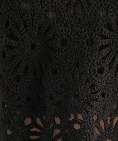 studio CLIP（スタディオクリップ）の「【daily CLIP】フラワーモチーフクロシェノースリーブ（タンクトップ・レディース・ホワイト/ブラック・FREE）」の12枚目の写真